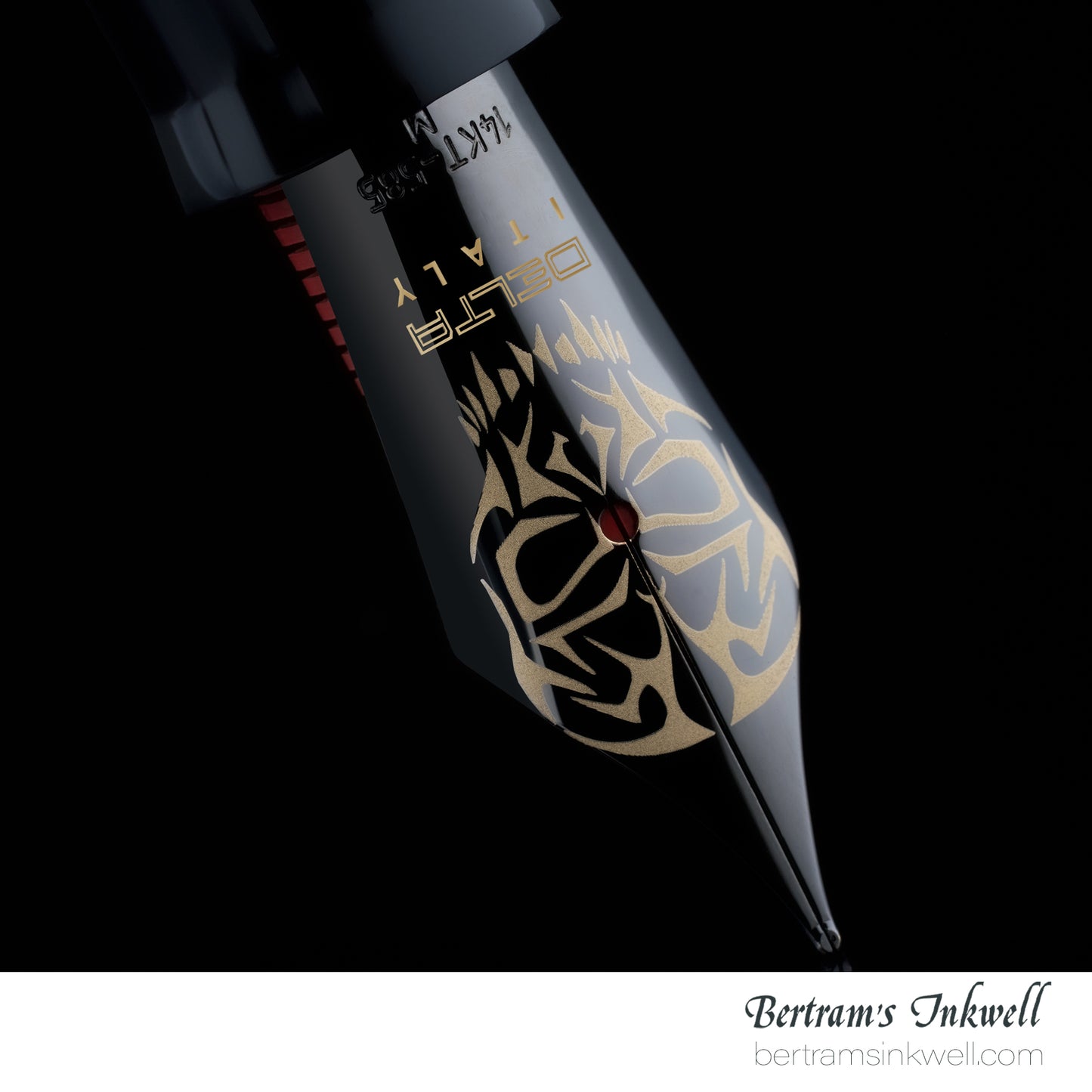 Delta Indigenous People Simbu Dancing Skeletons - Black Resin - Gold-Plated Sterling Silver Cage (Limited Edition) Fountain Pen