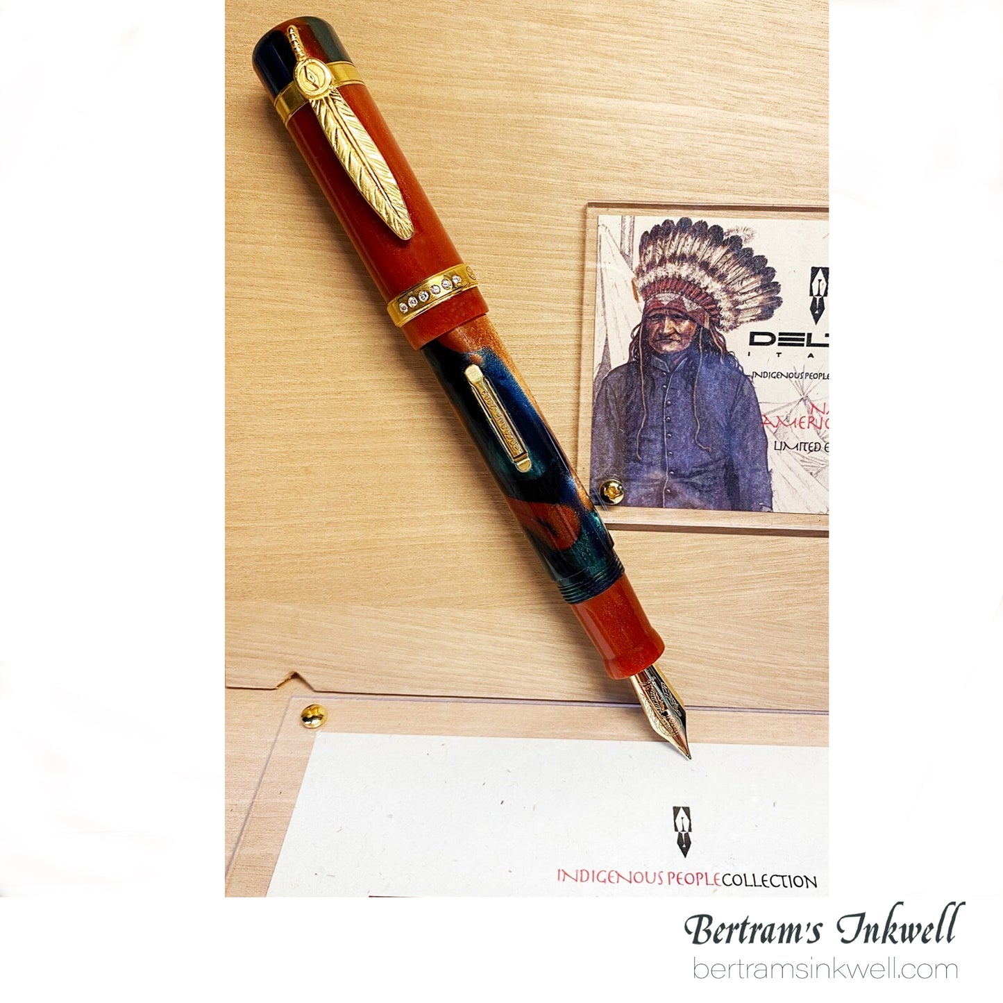 Delta Native Indigienous People Celebration Gold & Diamonds Limited Edition Fountain Pen DN83078, 2003