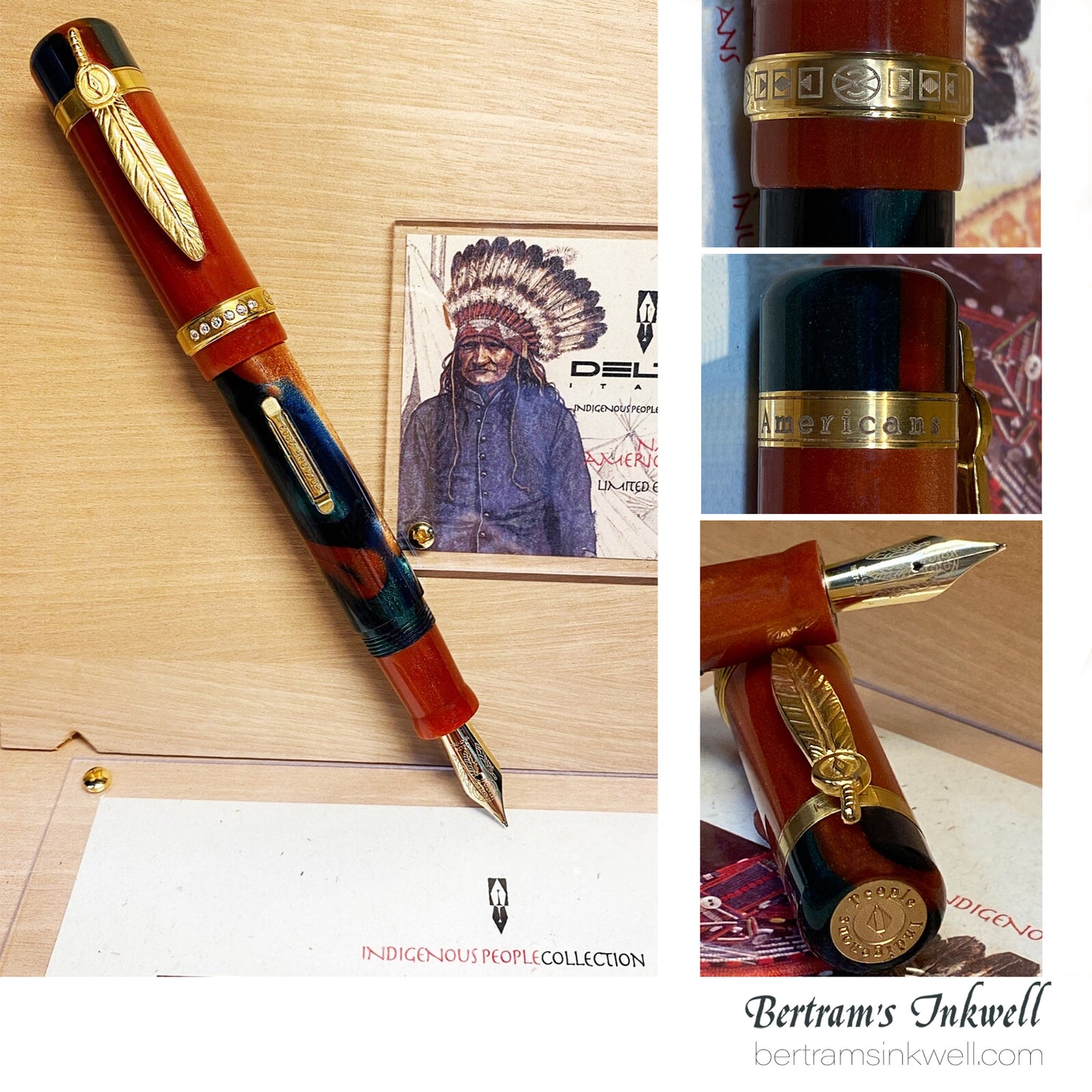Delta Native Indigienous People Celebration Gold & Diamonds Limited Edition Fountain Pen DN83078, 2003