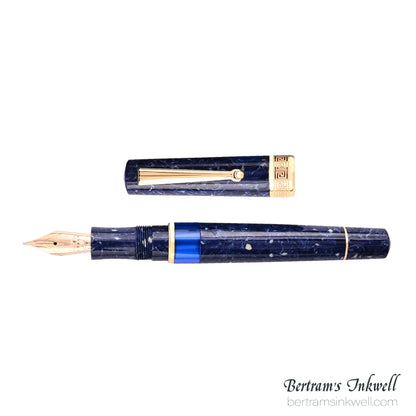 Delta Lapis Blue Celluloid Rose Gold Limited Edition Fountain Pen