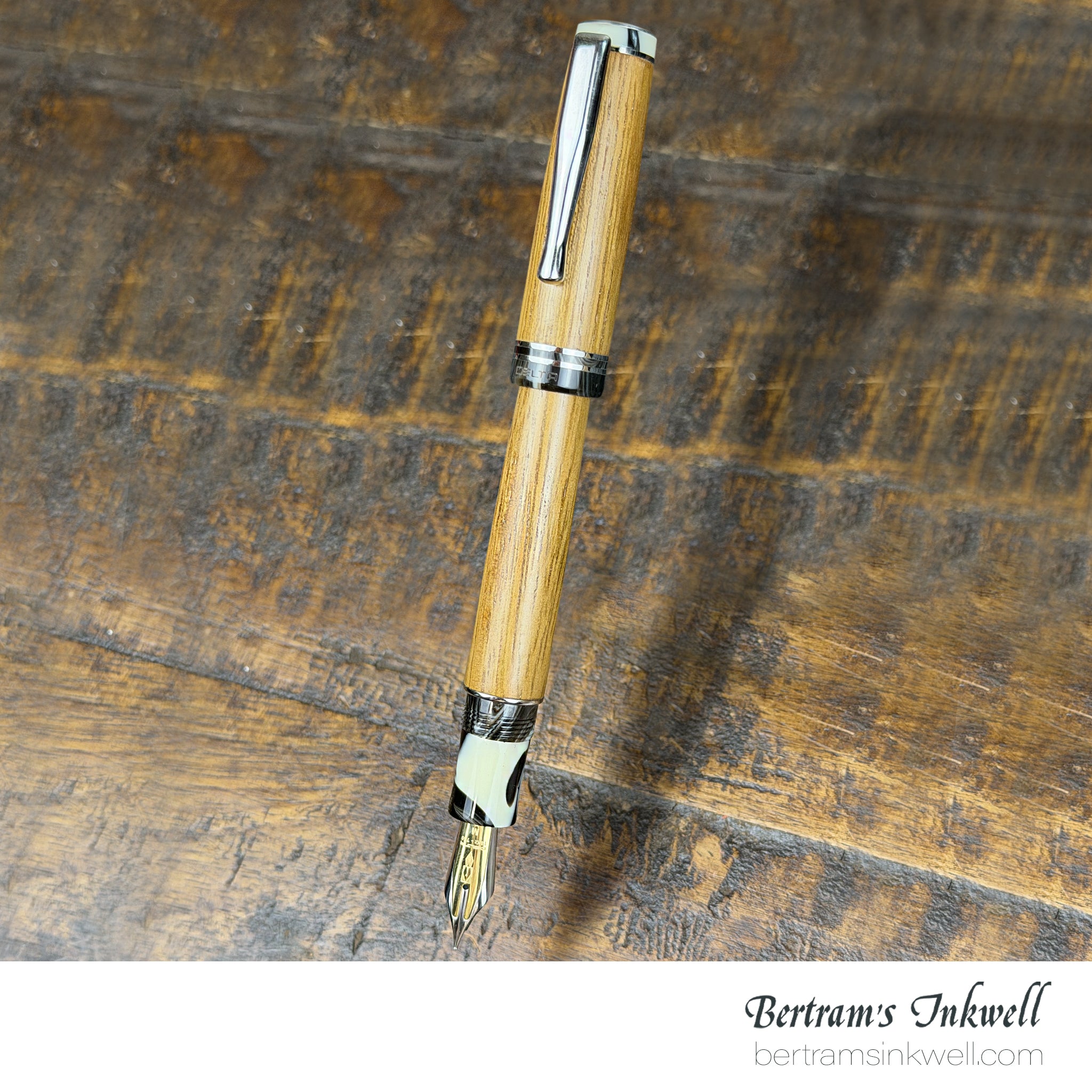 DELTA SeaWood, Light Iroko Wood Fountain Pen, 2013, DS94028 With