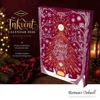 Diamine 2026 InkVent Advent Calendar Burgundy, 25 ink bottles