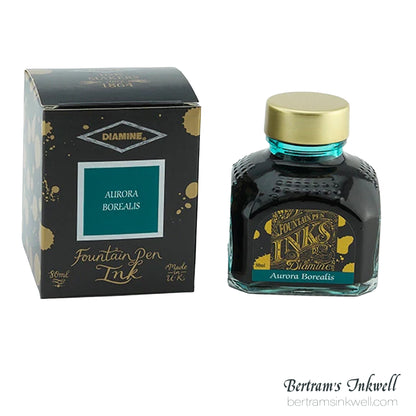 Diamine Aurora Borealis Fountain Pen Ink Bottle 80ml