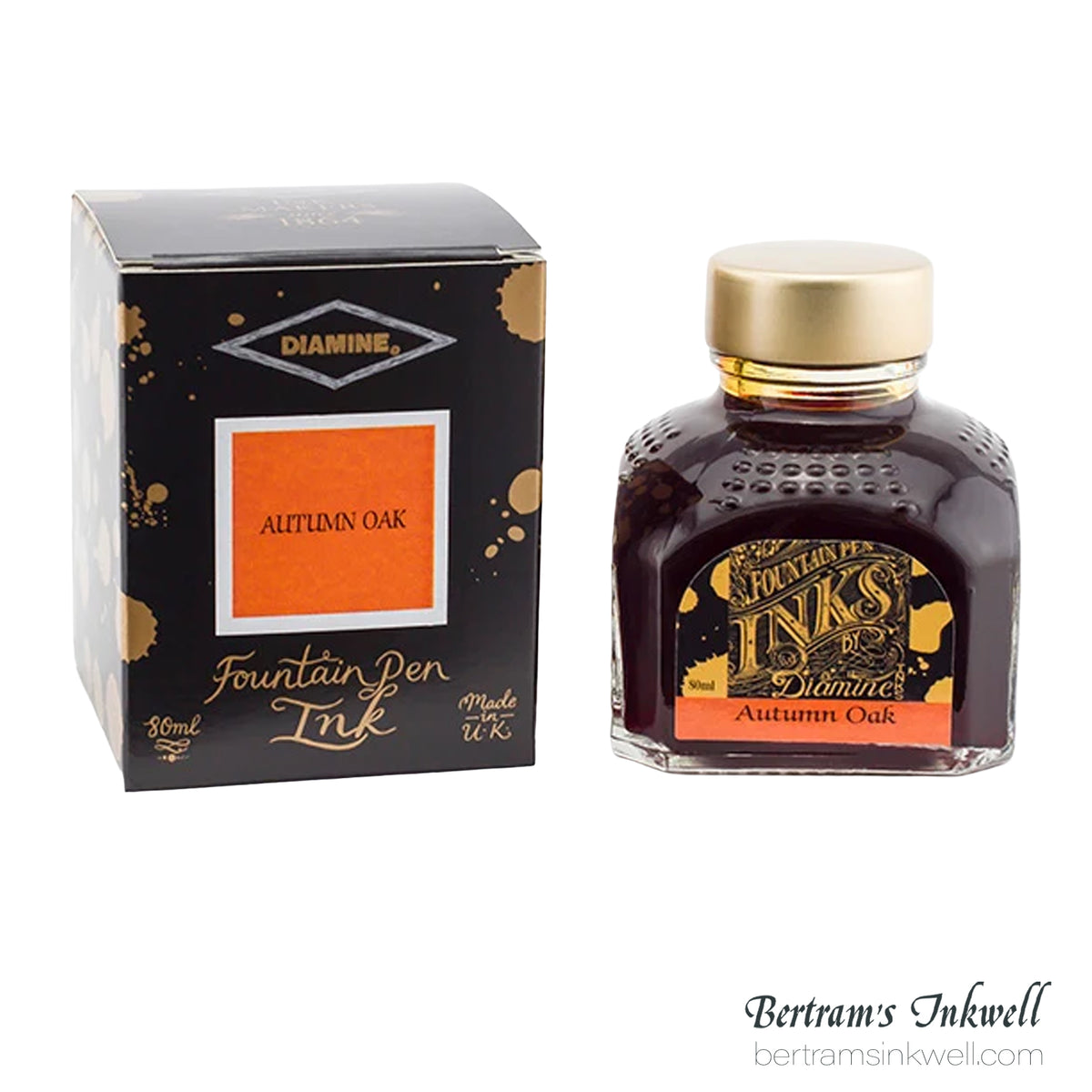 Diamine Autumn Oak Fountain Pen Ink Bottle 80ml
