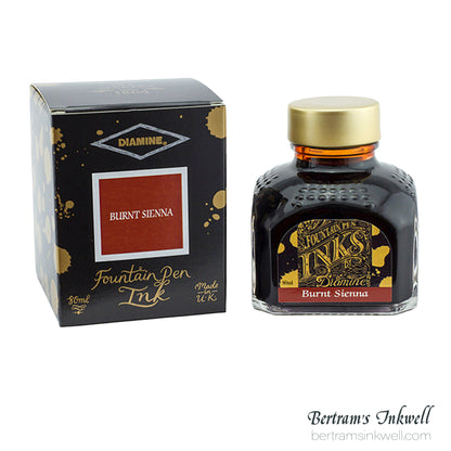 Diamine Burnt Sienna Fountain Pen Ink Bottle 80ml