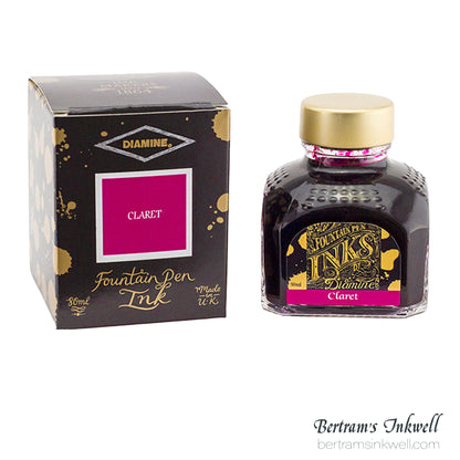 Diamine Claret Fountain Pen Ink Bottle 80ml