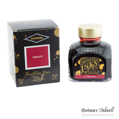 Diamine Crimson Fountain Pen Ink Bottle 80ml