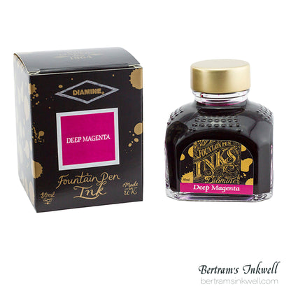 Diamine Deep Magenta Fountain Pen Ink Bottle 80ml