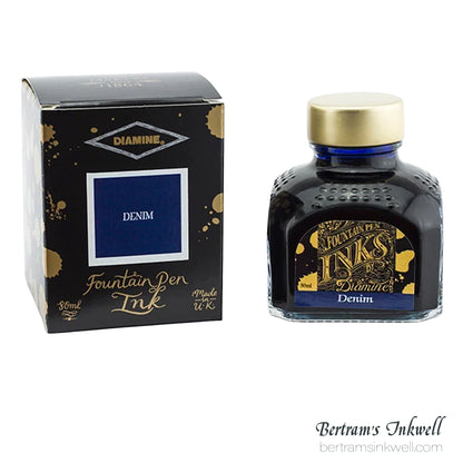 Diamine Denim Fountain Pen Ink Bottle 80ml