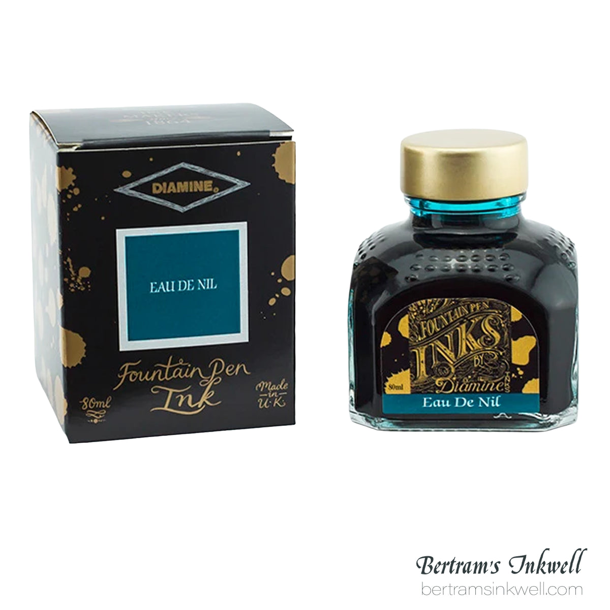 Diamine Eau De Nil Fountain Pen Ink Bottle 80ml
