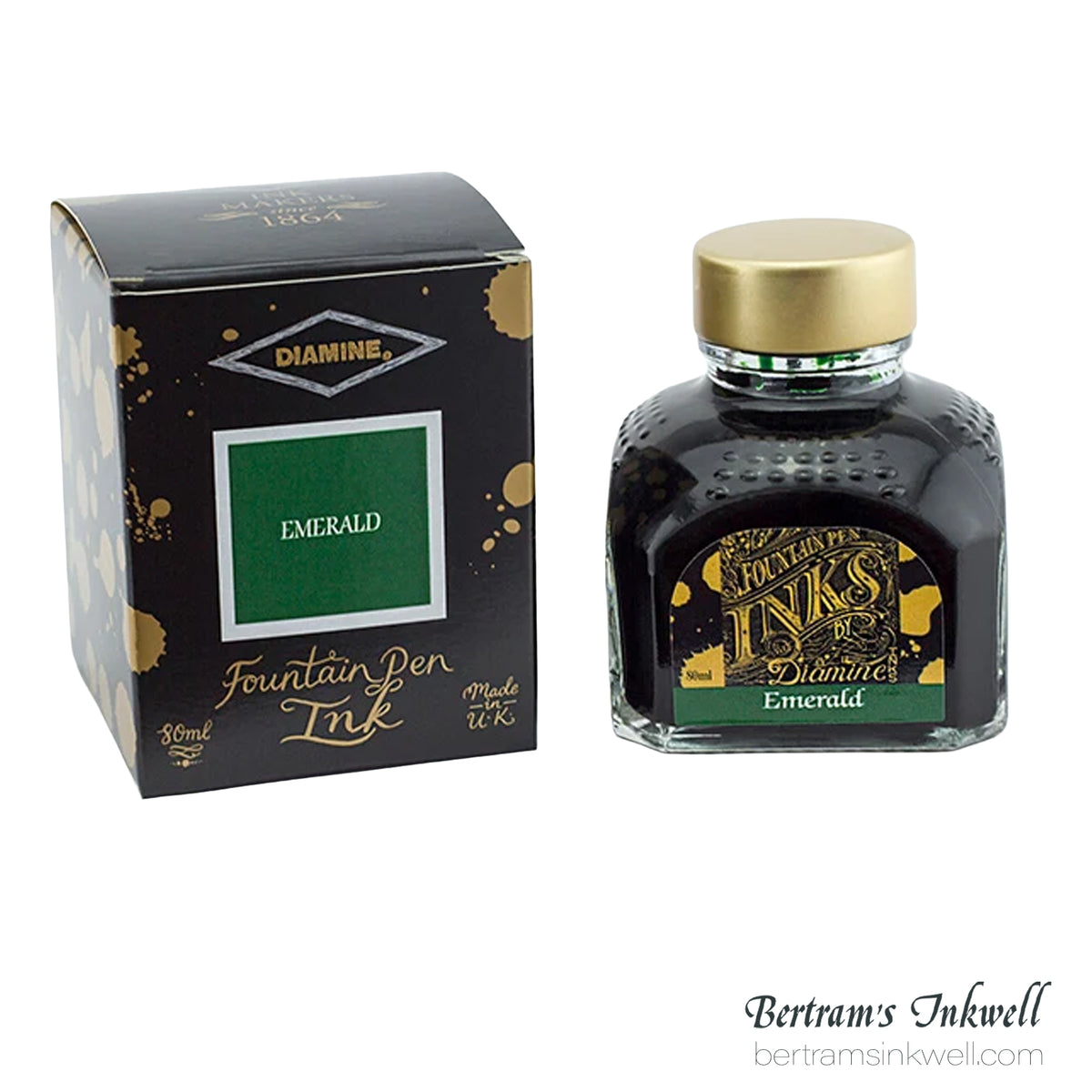Diamine Emerald Fountain Pen Ink Bottle 80ml