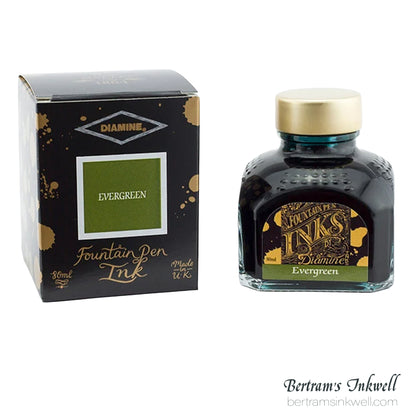 Diamine Evergreen Fountain Pen Ink Bottle 80ml