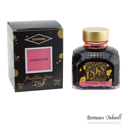 Diamine Flamingo Pink Fountain Pen Ink Bottle 80ml