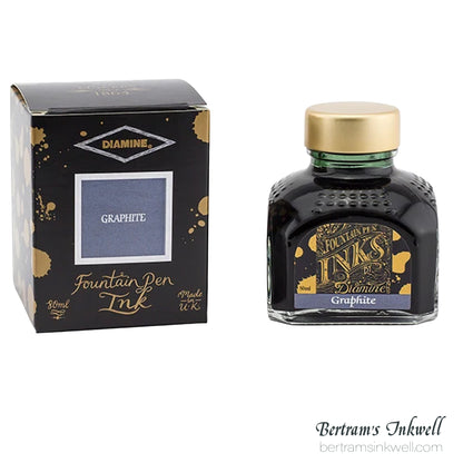 Diamine Graphite Fountain Pen Ink Bottle 80ml