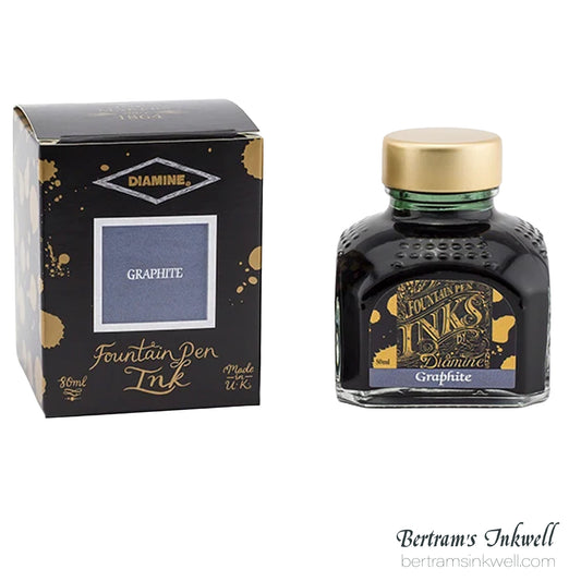 Diamine Graphite Fountain Pen Ink Bottle 80ml