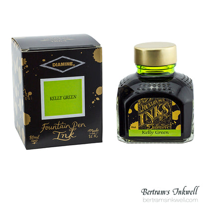 Diamine Kelly Green Fountain Pen Ink Bottle 80ml