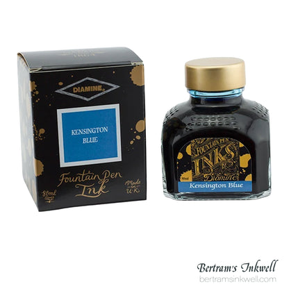 Diamine Kensington Blue Fountain Pen Ink Bottle 80ml