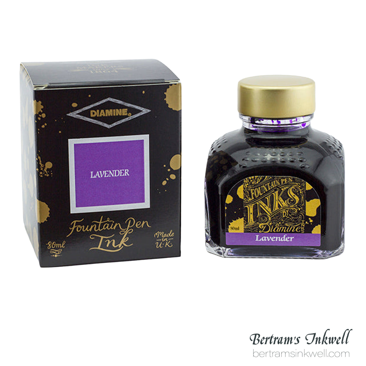 Diamine Lavender Fountain Pen Ink Bottle 80ml