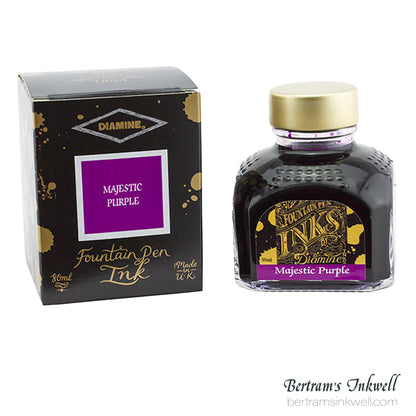 Diamine Majestic Purple Fountain Pen Ink Bottle 80ml