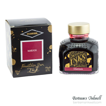 Diamine Maroon Fountain Pen Ink Bottle 80ml