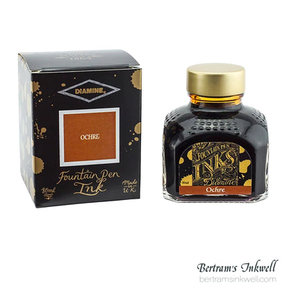 Diamine Ochre Fountain Pen Ink Bottle 80ml