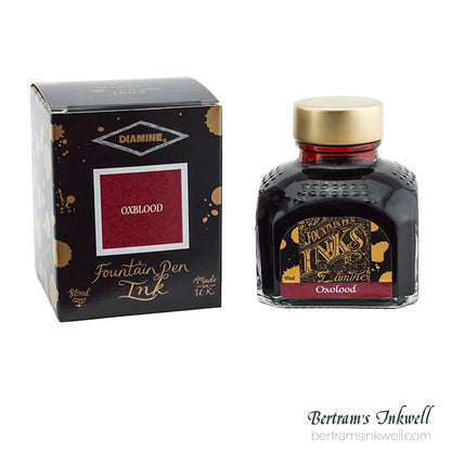 Diamine Oxblood Fountain Pen Ink Bottle 80ml