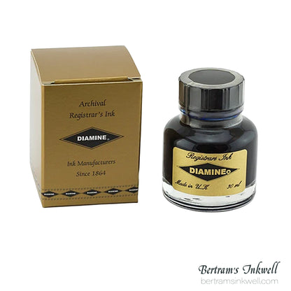 Diamine Archival Registrar's Blue Black Fountain Bottled Ink 30ml