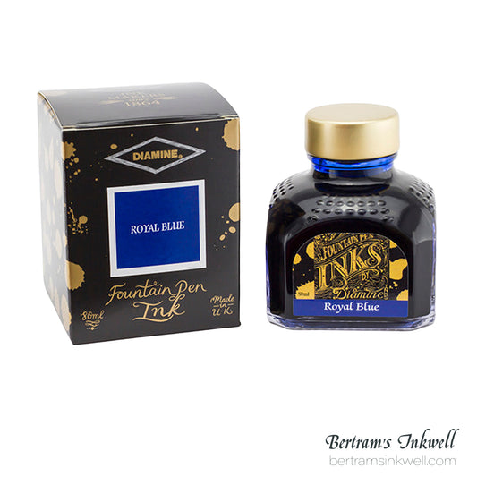 Diamine Royal Blue Fountain Pen Ink Bottle 80ml
