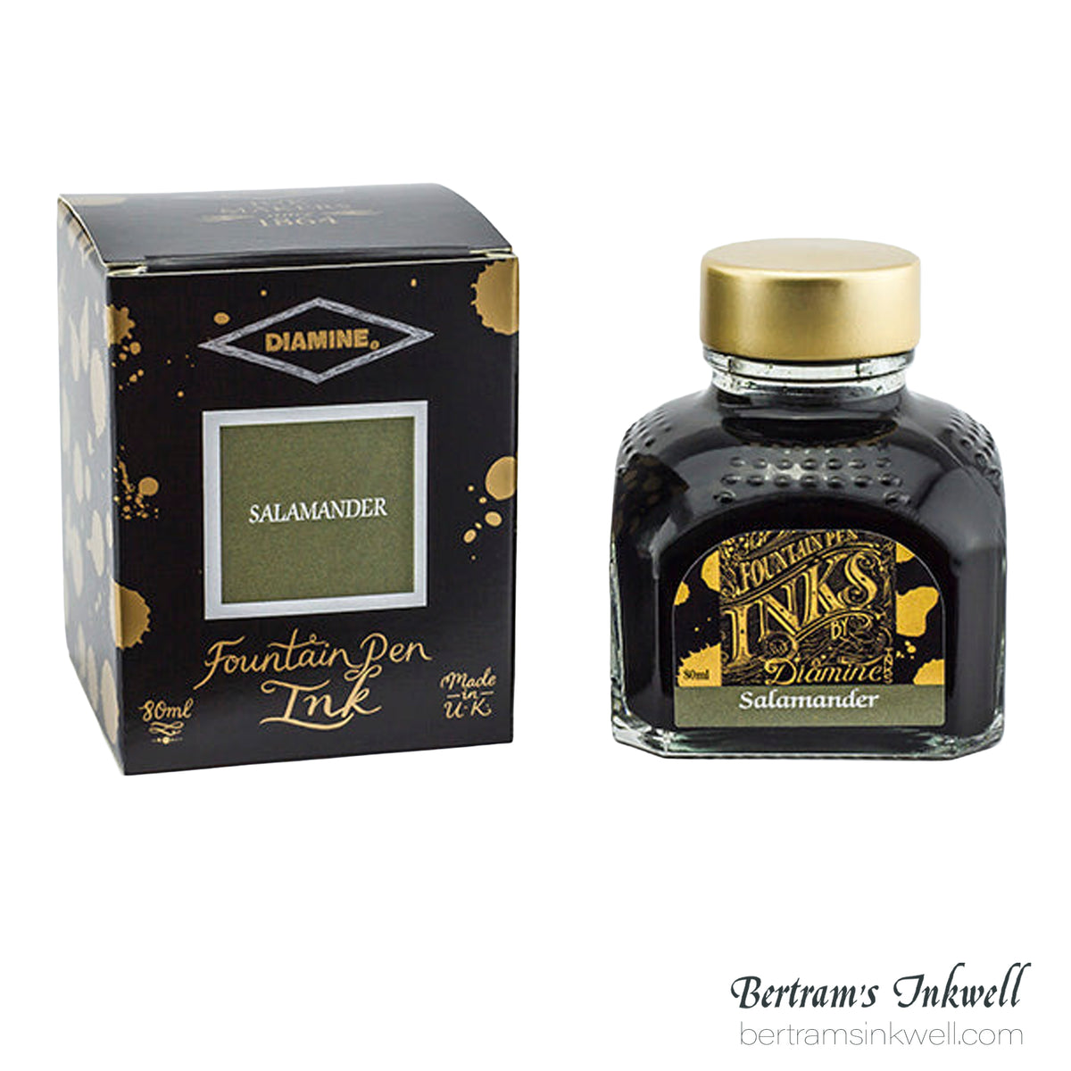 Diamine Salamander Fountain Pen Ink Bottle 80ml
