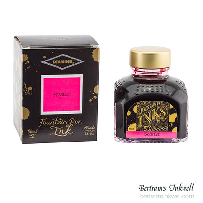 Diamine Scarlet Fountain Pen Ink Bottle 80ml