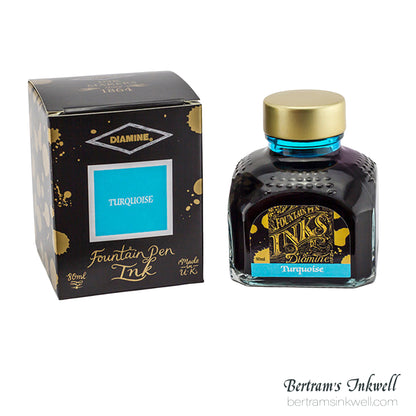 Diamine Turquoise Fountain Pen Ink Bottle 80ml