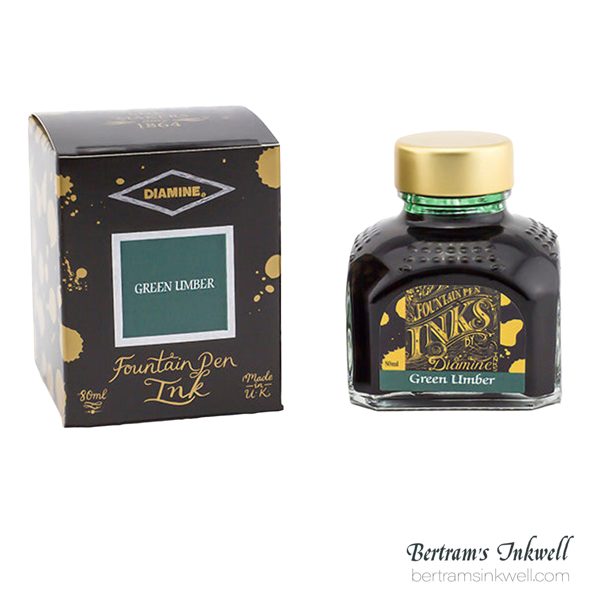 Diamine Umber Fountain Pen Ink Bottle 80ml