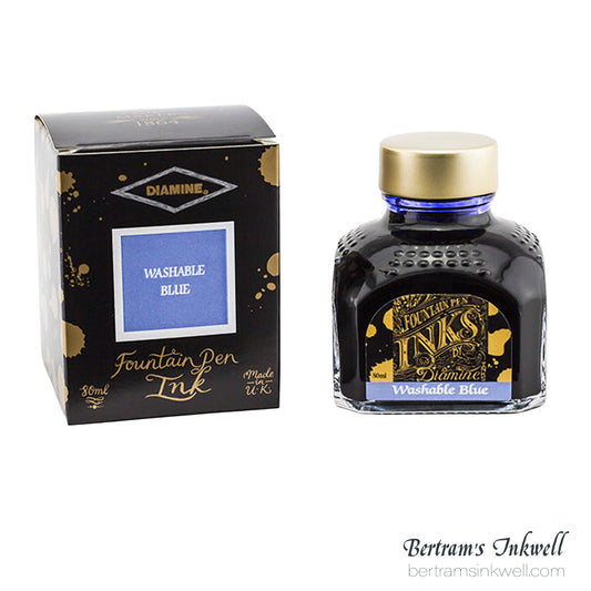 Diamine Washable Blue Fountain Pen Ink Bottle 80ml