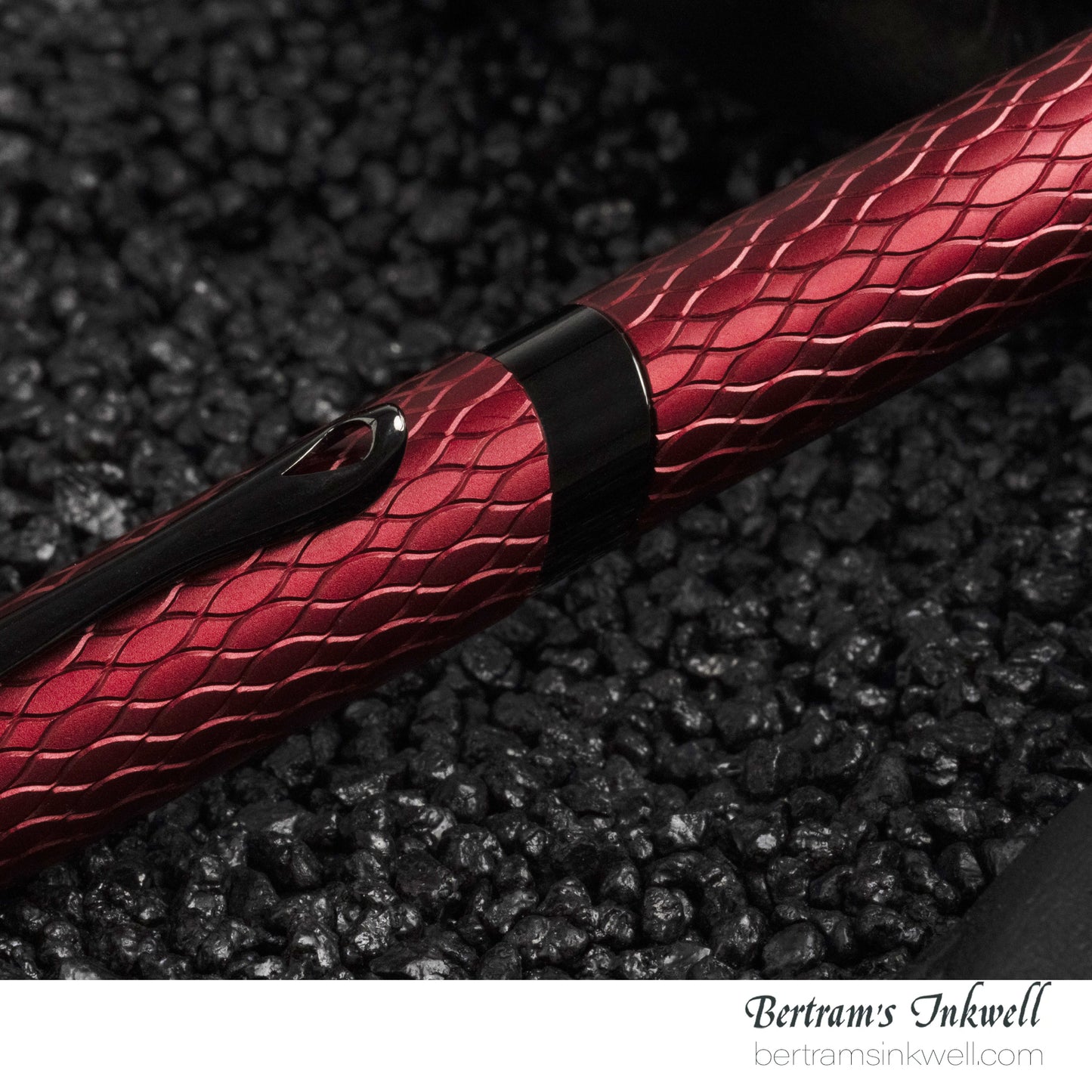 Diplomat Cobra Burgundy Red Guilloche Rollerball