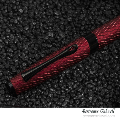 Diplomat Cobra Burgundy Red Guilloche Rollerball