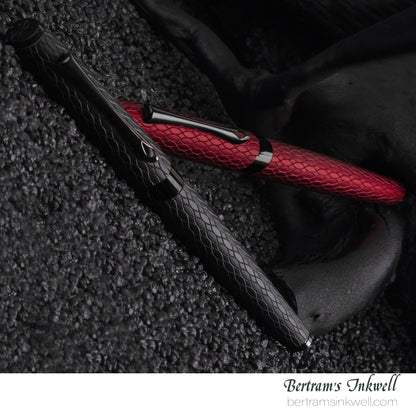 Diplomat Cobra Burgundy Red Guilloche Rollerball