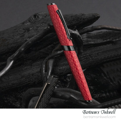 Diplomat Cobra Burgundy Red Guilloche Rollerball
