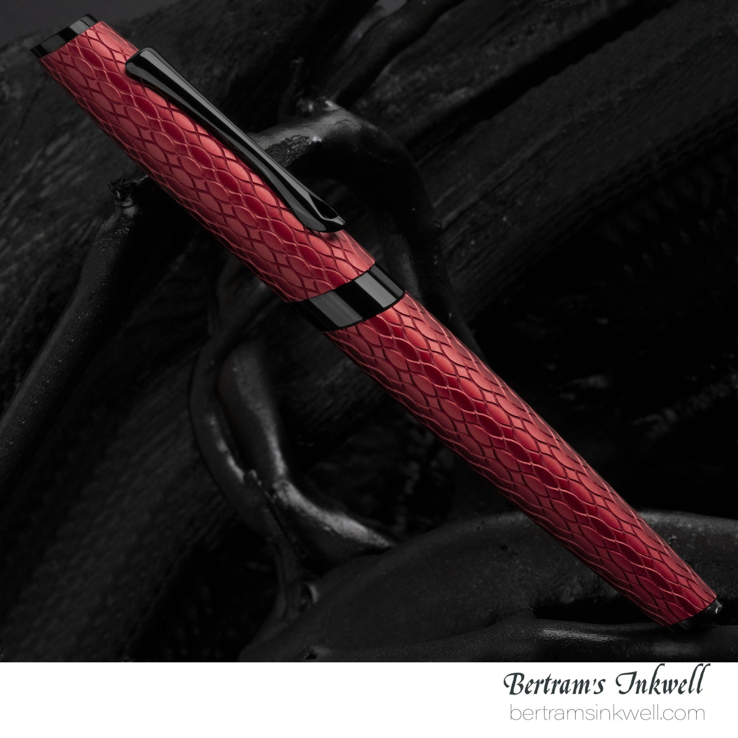 Diplomat Cobra Burgundy Red Guilloche Rollerball