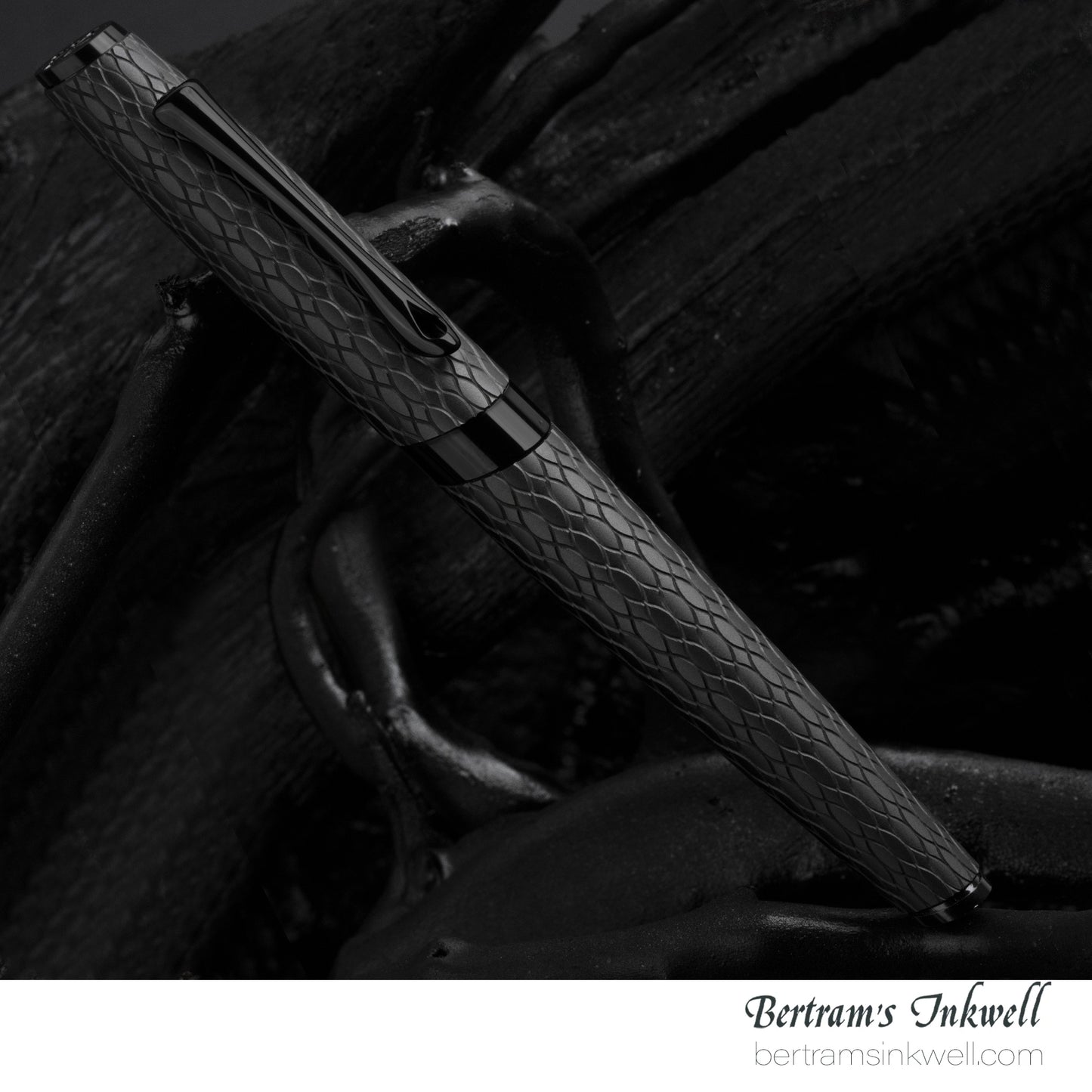 Diplomat Cobra Matte Black Guilloche Rollerball