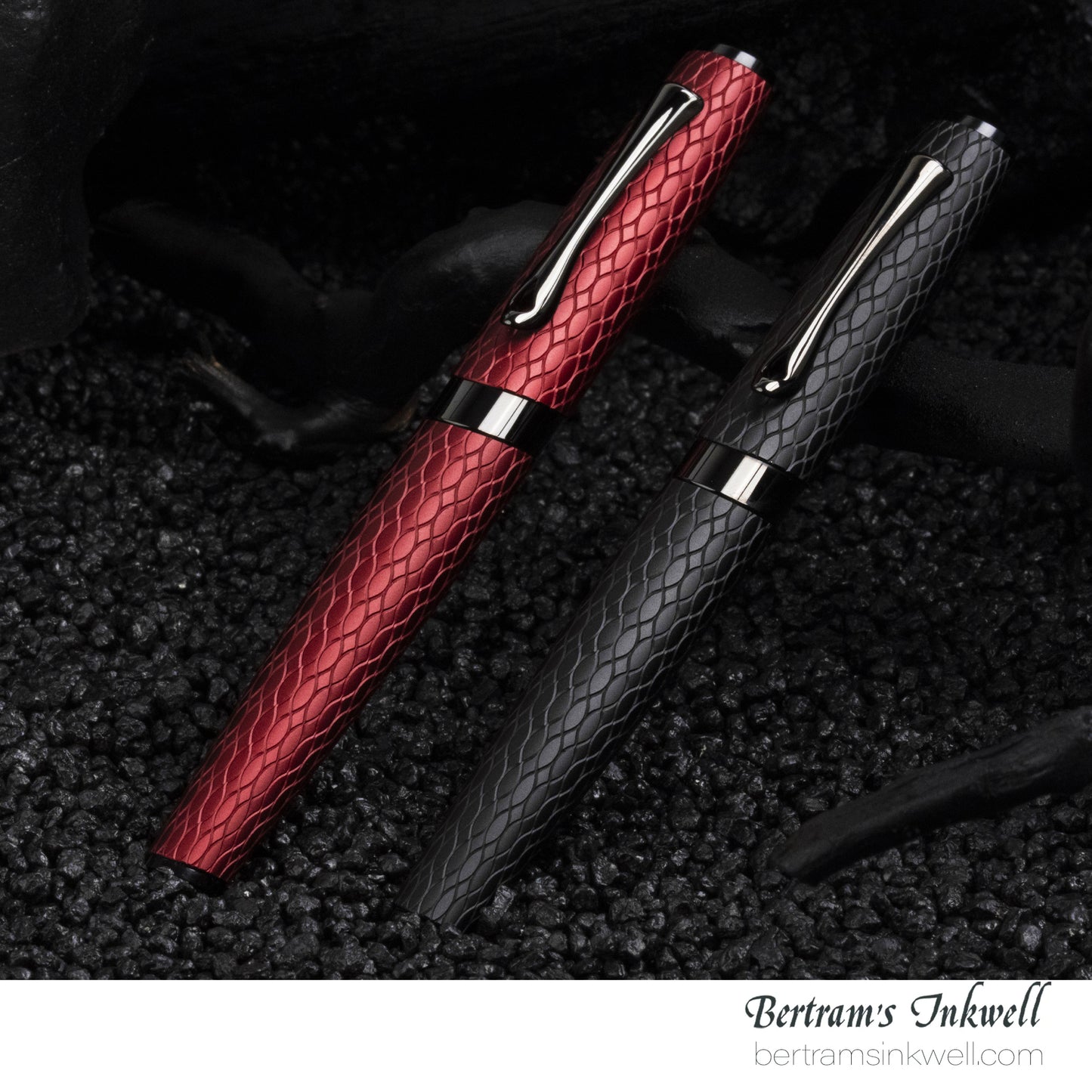 Diplomat Cobra Burgundy Red Guilloche Rollerball