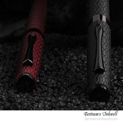Diplomat Cobra Burgundy Red Guilloche Rollerball