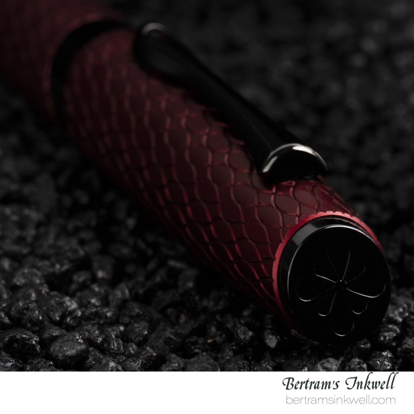 Diplomat Cobra Burgundy Red Guilloche Rollerball