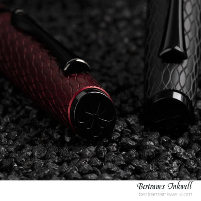 Diplomat Cobra Burgundy Red Guilloche Rollerball