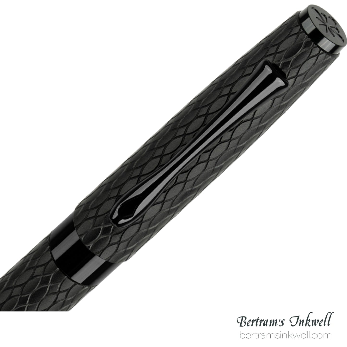 Diplomat Cobra Matte Black Guilloche Rollerball