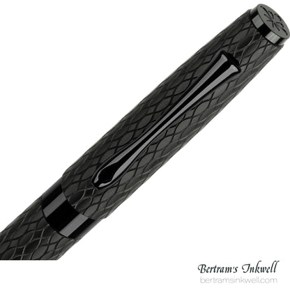 Diplomat Cobra Matte Black Guilloche Rollerball