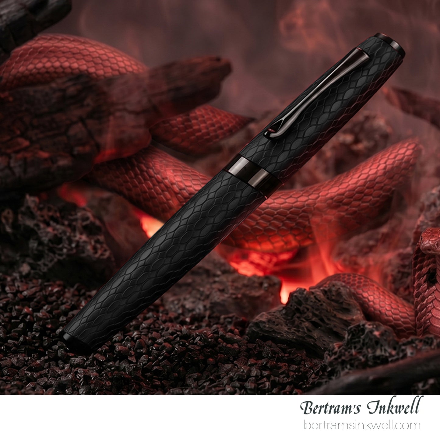 Diplomat Cobra Matte Black Guilloche Rollerball
