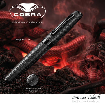 Diplomat Cobra Matte Black Guilloche Rollerball