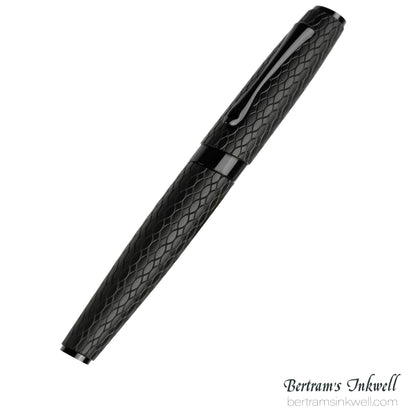 Diplomat Cobra Matte Black Guilloche Rollerball