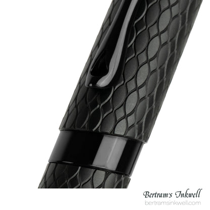 Diplomat Cobra Matte Black Guilloche Rollerball
