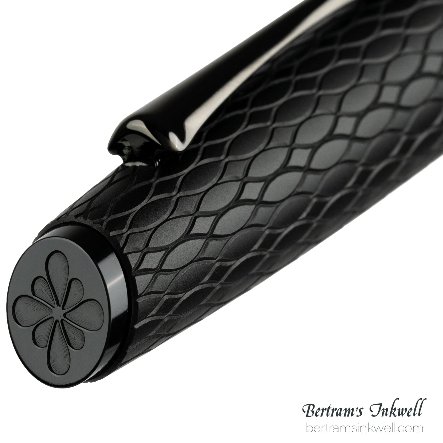 Diplomat Cobra Matte Black Guilloche Rollerball